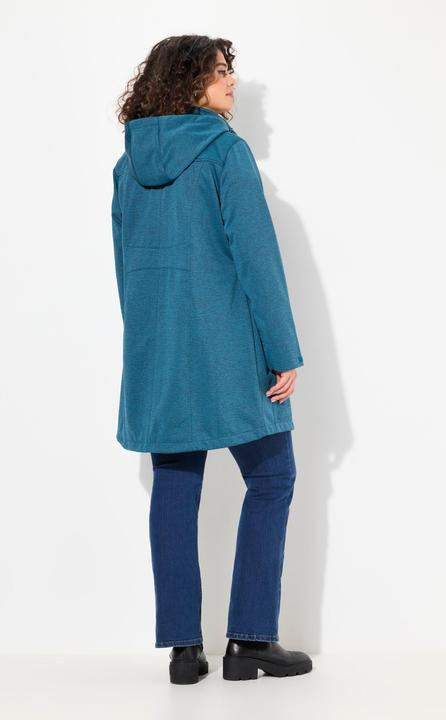Produktbild Ulla Popken HYPRAR Softshelljacke, wasserabweisend, 2-Wege-Reissverschluss Kapuze (46, 48)