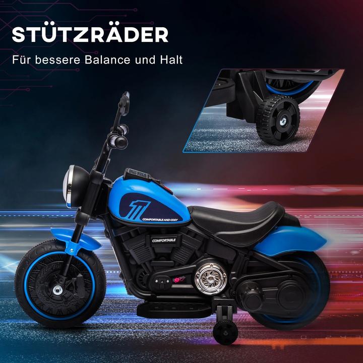 Actual product image Swisshandel24 Children's electric motorbike, 2 removable training wheels, 1.5-3 km/h, for children aged 1.5-3 (6 V)