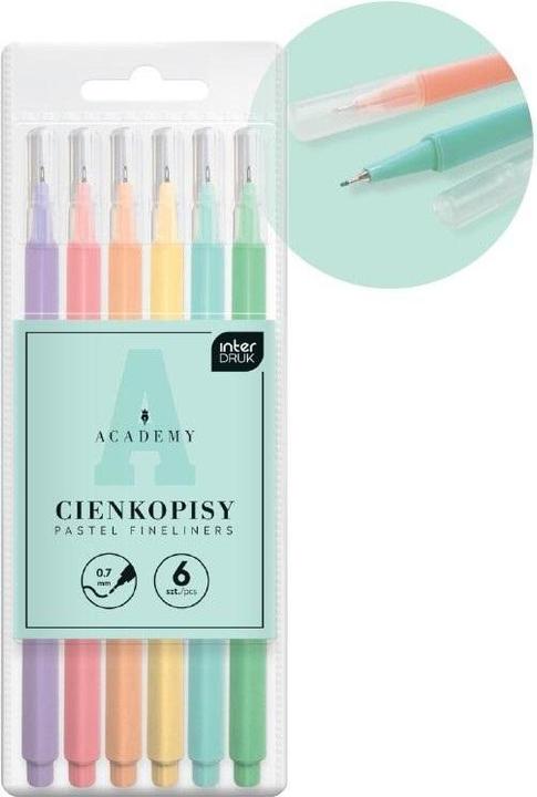 Interdruk Academy Pastell-Fineliner, 6 Farben (6x)