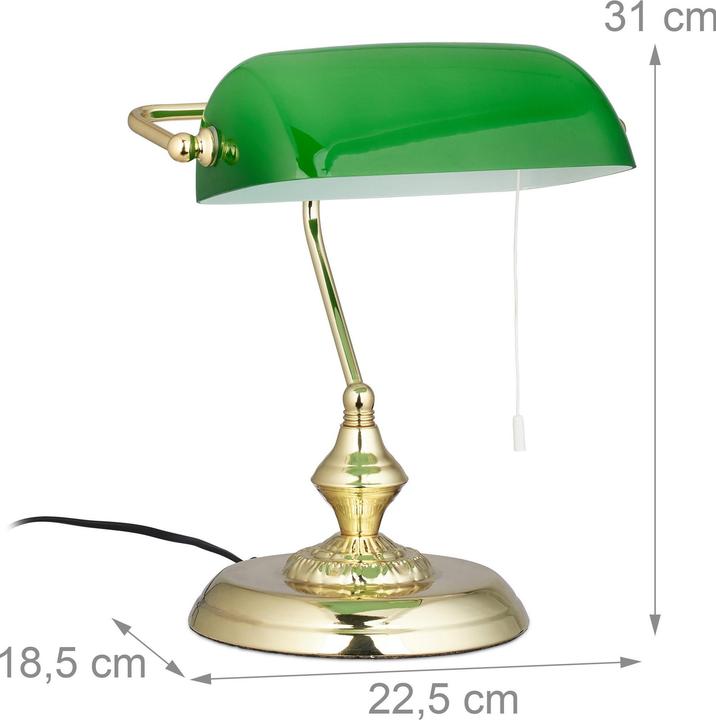 Produktbild Relaxdays Bankerlampe (E27)