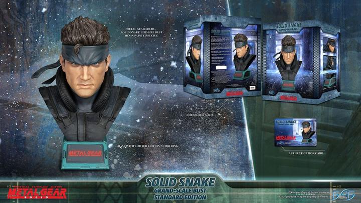 Actual product image First 4 Figures Metal Gear Solid buste Grand Scale Solid Snake 31 cm