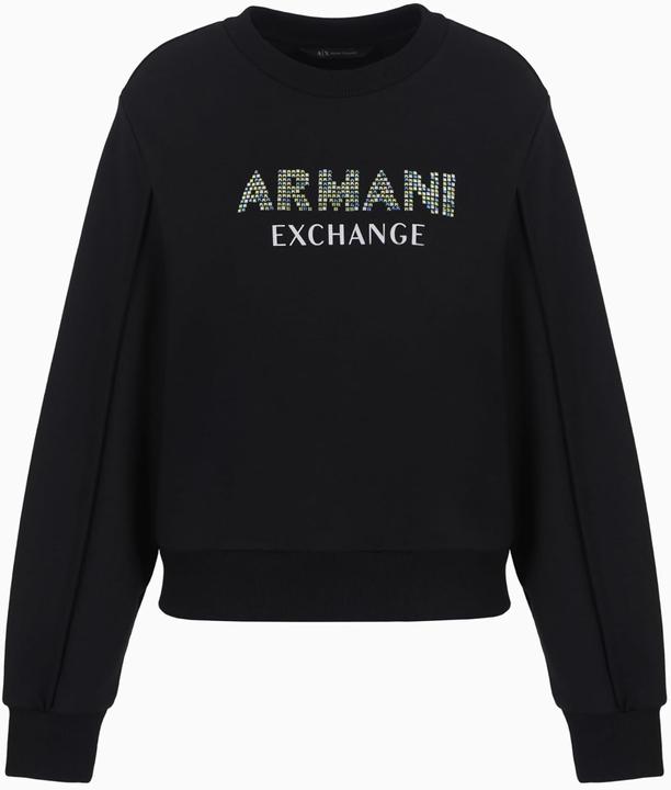 Produktbild Armani Exchange Rhinestone Logo Crewneck Pullover Sweatshirt (XL)