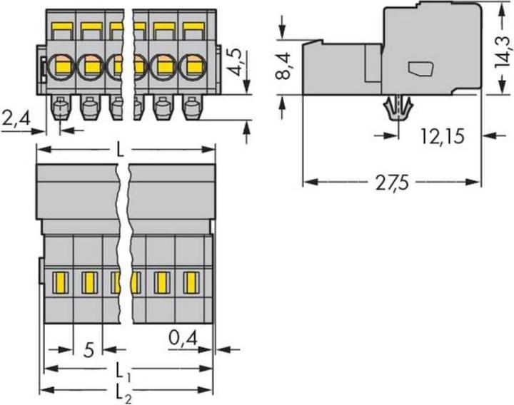 Actual product image Wago Pin header
