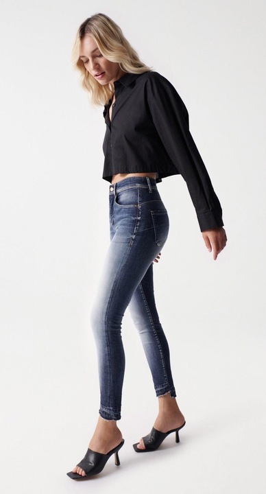 Actual product image Salsa Jeans Cropped Secret Glamour Pushin Dark Wash (W29/L30)