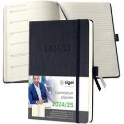 Actual product image Sigel Weekly planner and notes Conceptum 2024/2025 (DE/EN/FR/NL) black (A5, 1 week / 2 pages)