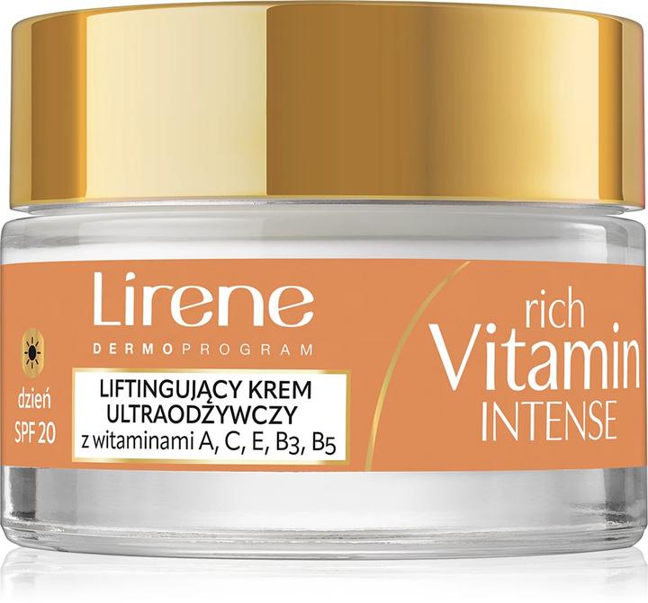 Lirene liftingujący krem ultraodżywczy z SPF 20 i witaminami A, C, E, B3, B5 50+ na dzień 50ml (50 ml)