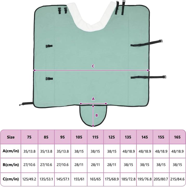 Produktbild vidaXL Pferdedecke (165 cm)