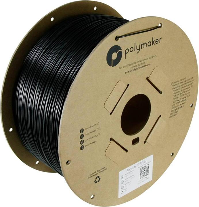 Produktbild Polymaker PolyLite PETG (PETG, 1.75 mm, 3000 g, Schwarz)