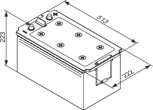 Actual product image Bosch Automotive EFB battery TE 077 12V 190Ah 1050A (190 Ah, 1050 A, 12 V)