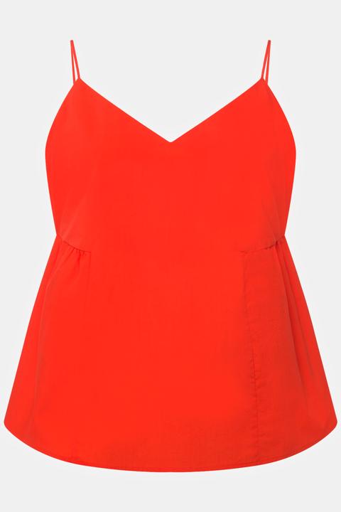 Actual product image Ulla Popken Ruffled A-Line Spaghetti Strap Cami (54)