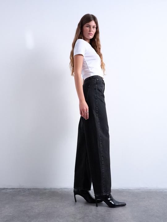 Actual product image Spokey Normal geschnitten Hohe Taille Jeans Weit geschnitten (28)