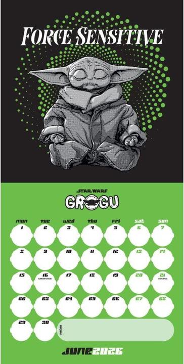 Produktbild Star Wars 2026 QuadratischWandkalender Grogu