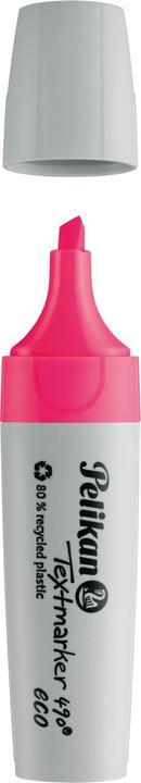 Actual product image Pelikan Highlighter 490 eco on neon pink (Neon pink, 5 mm, 1 x)