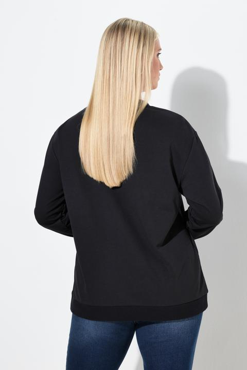 Produktbild Ulla Popken Weihnachts-Sweatshirt, Schleifen, Rundhals, Langarm (54)