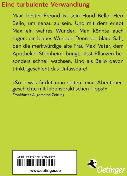 Actual product image Mr Bello 1. Mr Bello and the Blue Wonder (Paul Maar, Ute frizz, German)