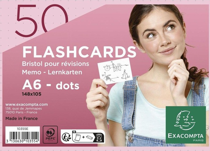 Produktbild Exacompta Karteikarten (148 x 105 mm, 205 g/m², 50 x)