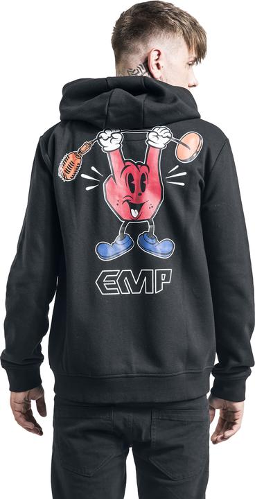 Produktbild EMP Kapuzenjacke mit Rockhand Motiv und Logo (L)