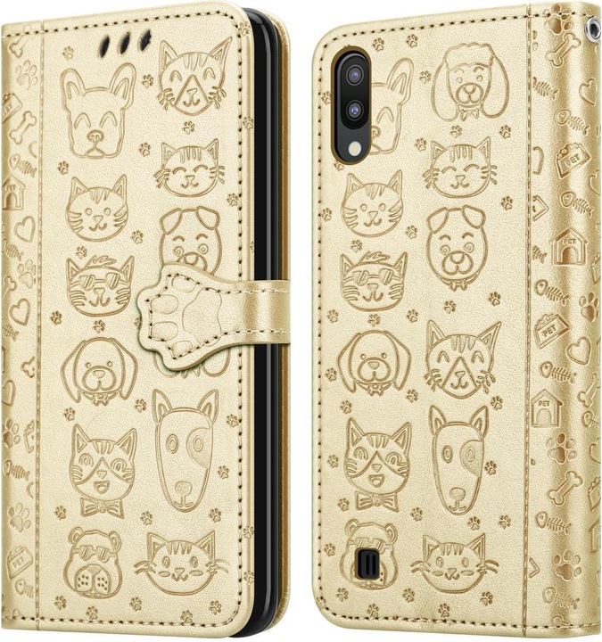 Actual product image Cadorabo Book Dogs & Cats Cover (Samsung Galaxy A10, Samsung Galaxy M10)