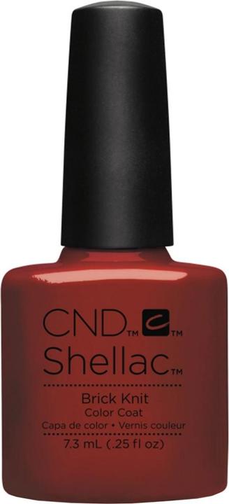 CND Shellac - Couche de couleur Brick Knit (Orange, Rouge, Vernis semi-permanent)