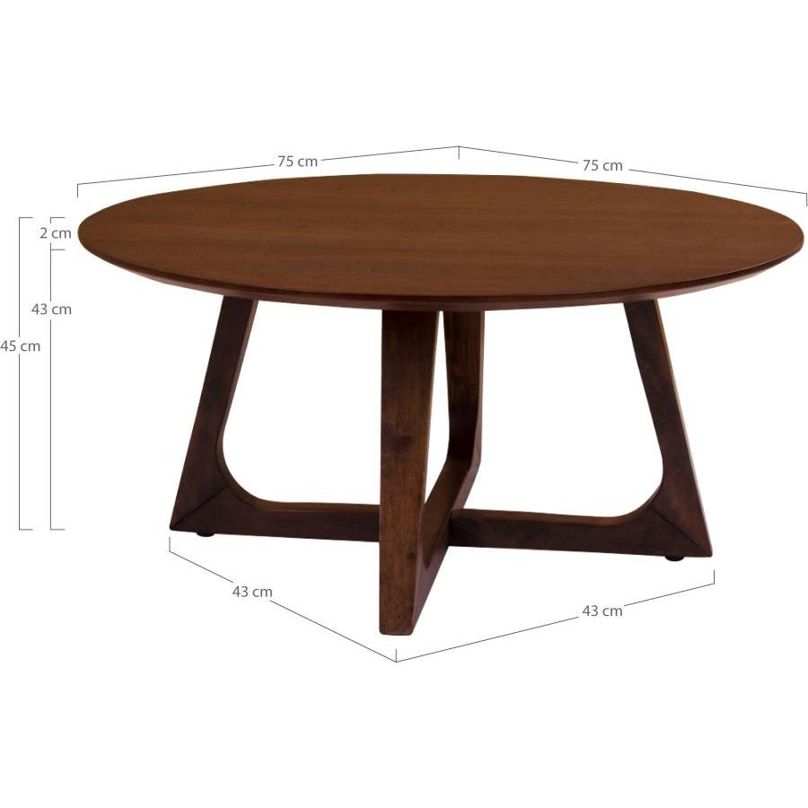 House Nordic, Couchtisch + Beistelltisch, Hellerup (75 x 75 x 36 cm)