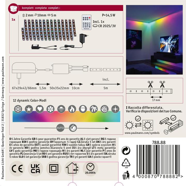 Immagine prodotto Paulmann EntertainLED (RGB, 500 cm, Interno)