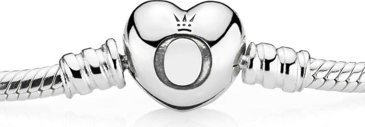 Image du produit Pandora Bracelet avec fermoir coeur (19 cm, Argent)