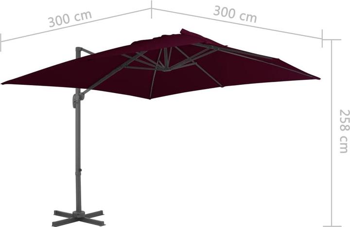 Produktbild vidaXL freischwingender Sonnenschirm (3 m)