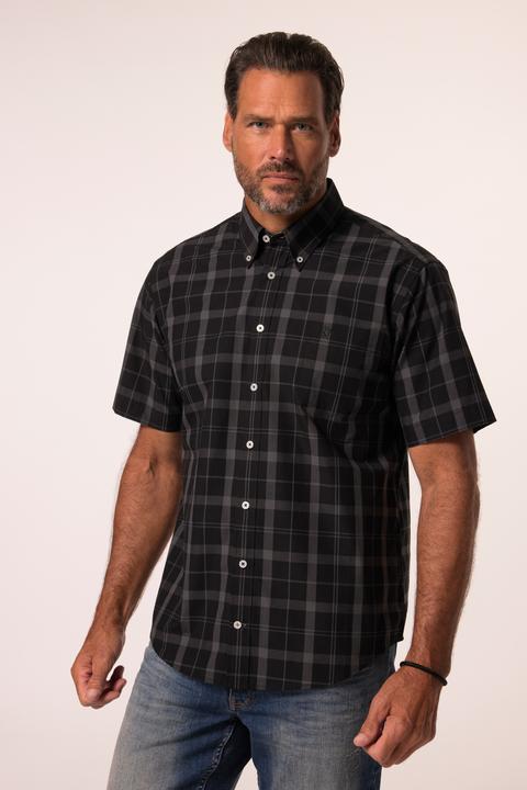 Produktbild JP1880 Karohemd, Halbarm, Buttondown-Kragen, Modern Fit (6XL)