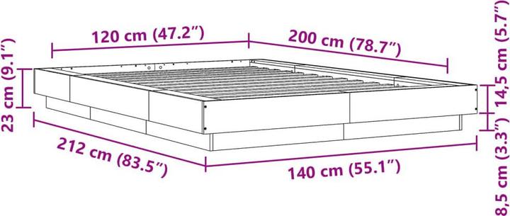 Image du produit vidaXL Bettgestell (120 x 200 cm)