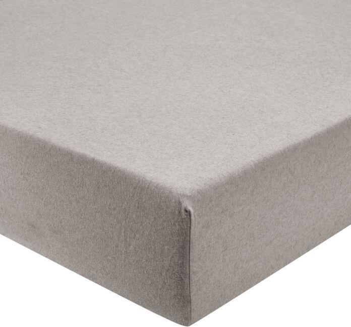 Dormisette Fixleintuch Mélange aus Feinflanell grau