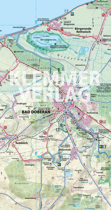 Actual product image Rad- und Wanderkarte Ostseekste Wismar bis Warnemnde 1 : 40 000