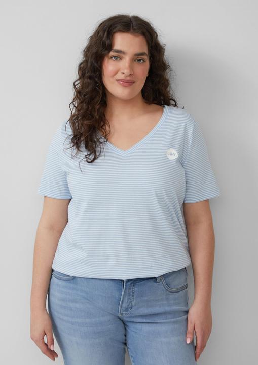Produktbild S.Oliver T-Shirt T-Shirt mit V-Ausschnitt und Print-Detail (46)