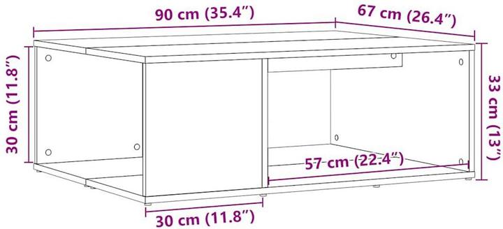Immagine prodotto vidaXL Couchtisch (90 x 67 x 33 cm)