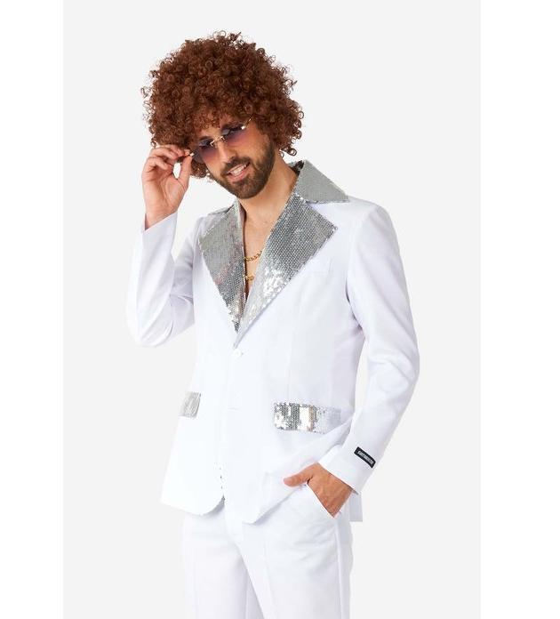 Actual product image OppoSuits Disco Suit white party suit (S)
