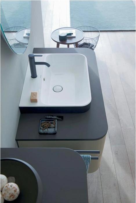 Produktbild Duravit Aufsatzwaschbecken 60 x 46 cm Happy D.2 Plus Anthrazit/weiss 2360606100 (460 mm, 600 mm)