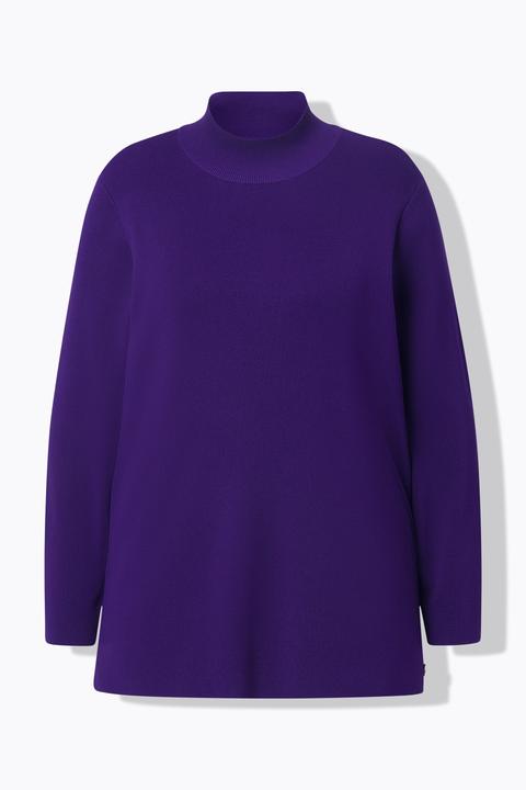 Produktbild Ulla Popken Pullover, Ripp-Stehkragen, Langarm, Feinstrick (54)