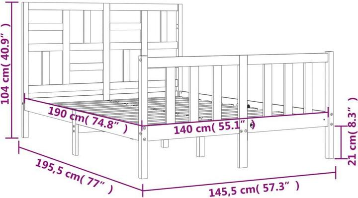 Produktbild vidaXL Zack (140 x 190 cm)