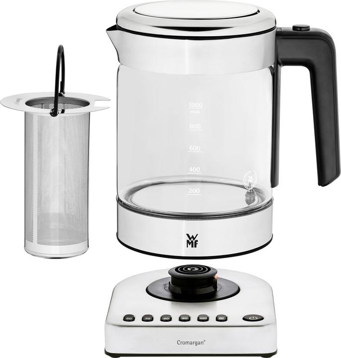 WMF Kümi Vario Bouilloire en verre avec réglage de la température (413180012) (1 l)