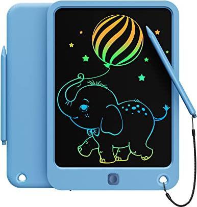 Activity Board LCD-Schreibtafel, Buntes Doodle Board für Kinder, Zeichentablett, Zeichenblöcke (blau)