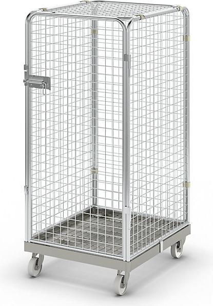 Actual product image kaiserkraft Anti-theft container with steel rolling plate (500 kg)