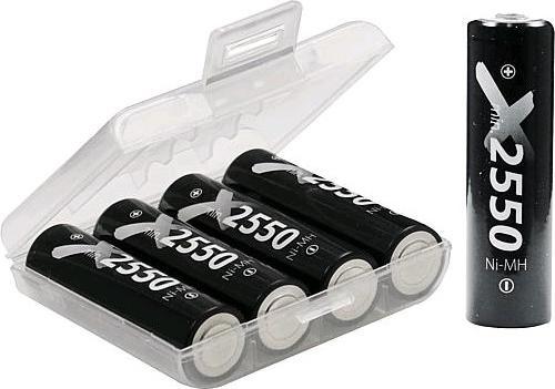 Actual product image XCell NiMh rechargeable battery Mignon AA 2550 mAh 4-pack box (4 pcs., Device specific, Rechargeable battery)