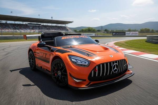 Actual product image Es-toys Elektro Kinderfahrzeug Mercedes-AMG GT3 Lizenziert mit Mp3, EVA, Ledersitz