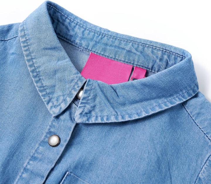 Immagine prodotto vidaXL Abito da bambino con maniche lunghe blu navy e blu denim (92)