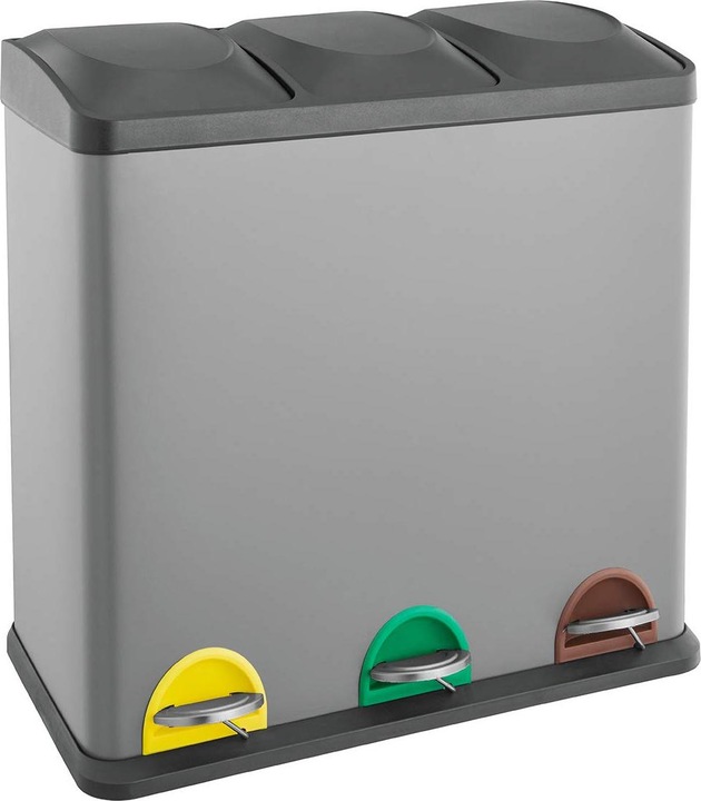 Actual product image Svita TC3X20 Pedal Bin 60 Litre Grey (60 l)