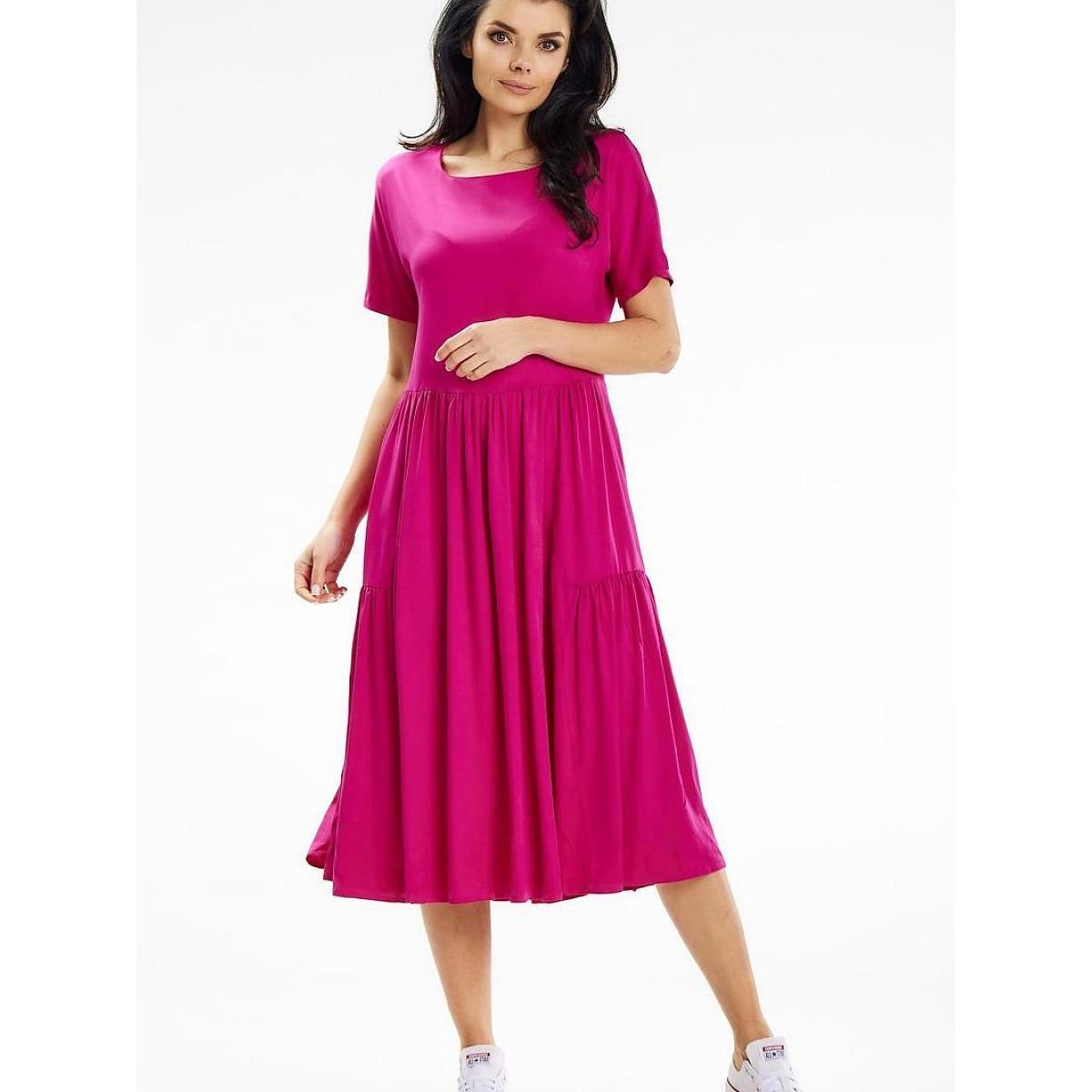 Awama, Damen, Kleider, Alltagskleid model, Rosa, (S)