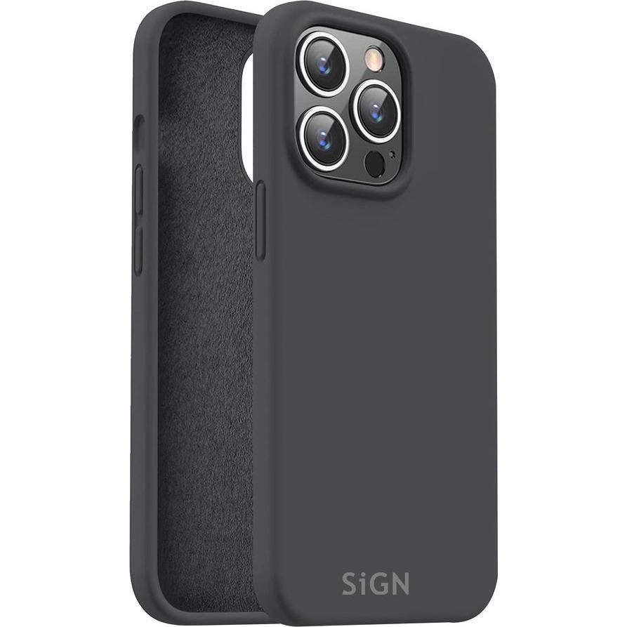 SIGN Liquid Silicone Case for iPhone 15 Pro Max - Black (Apple iPhone 15 Pro Max), Cover smartphone, Nero