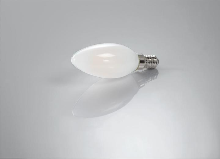 Actual product image Xavax LED filament, E14, 470lm replaces 40W, candle lamp, matt, warm white (E14, 4 W, 470 lm, 1 x, E)