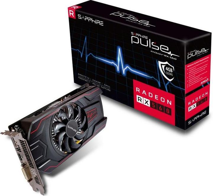 Actual product image Sapphire Pulse Radeon RX 560 OC (4 GB)