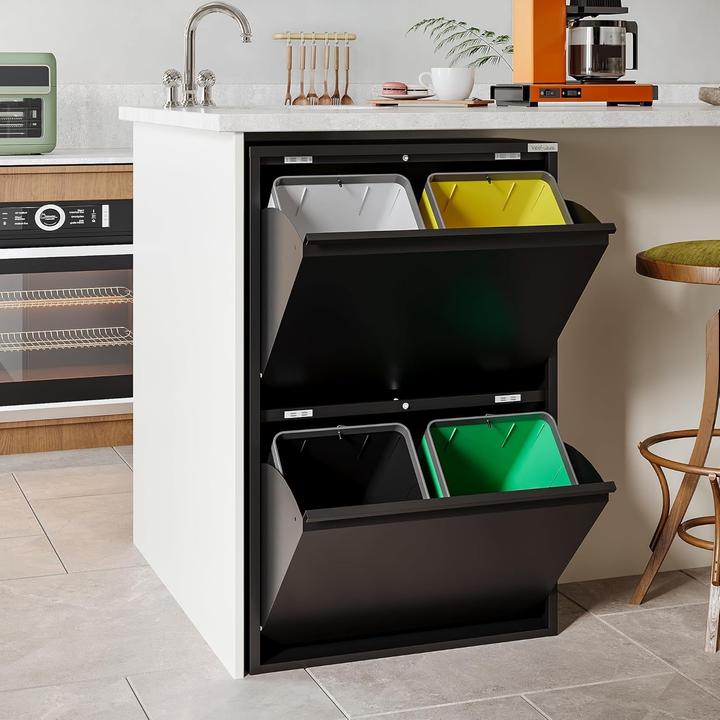 Actual product image Veehaus Küchen-Mülleimer mit Klappen (60 l)