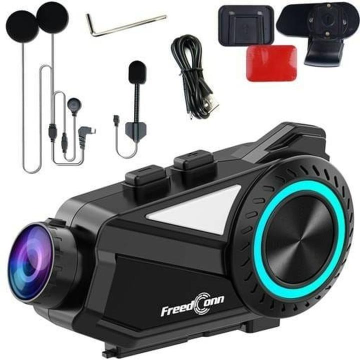 Actual product image FreedConn R3 Motorbike Intercom With Video Recorder (Set of 1)